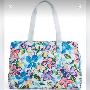Vera Bradley Triple Compartment Quilted Tote Bag
